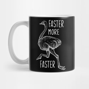 Fast and funny ostrich Mug